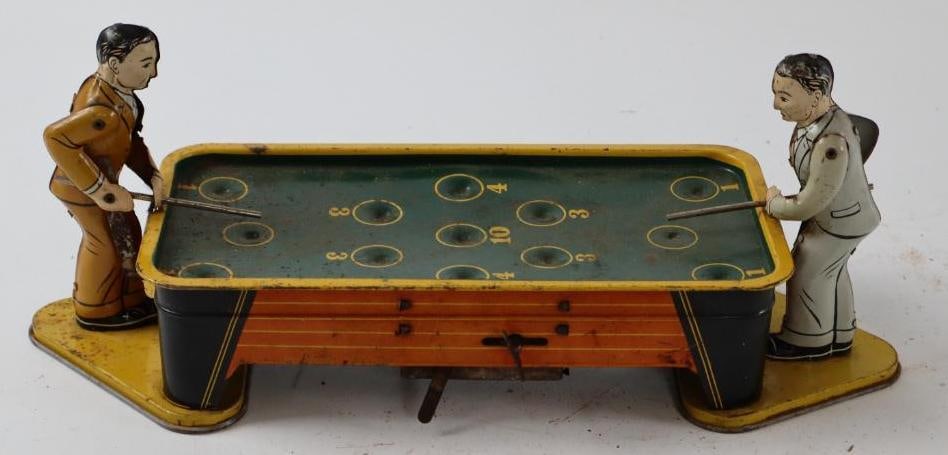 Windup Tin Litho Toy Billiards Pool Table (1 of 3)