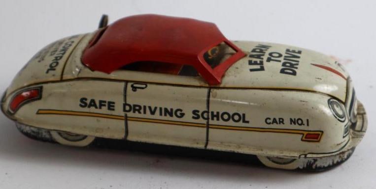 Marx Wind-Up Tin Toy Litho Safe Driving School Car #1 (1 of 3)