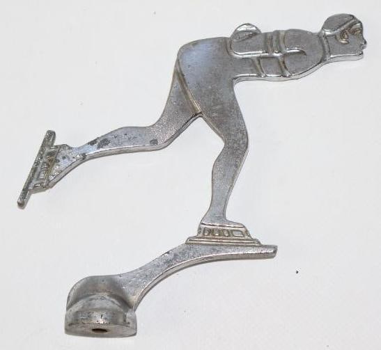 Ice Skater Figural Radiator Mascot Hood Ornament (1 of 3)