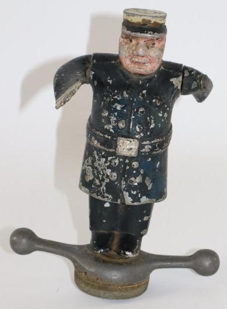 Police Officer Traffic Cop Whirligig Radiator Mascot Hood Ornament (1 of 3)