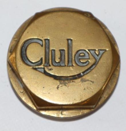 Cluley Brass Automobile Threaded Hubcap: 1.25" diameter