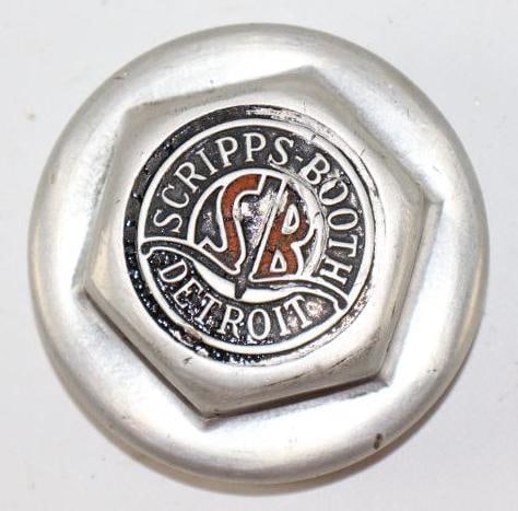 Scripps-Booth Automobile Threaded Hubcap: 3" diameter