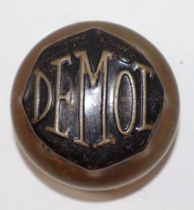 Demot Brass Automobile Threaded Hubcap: 2" diameter
