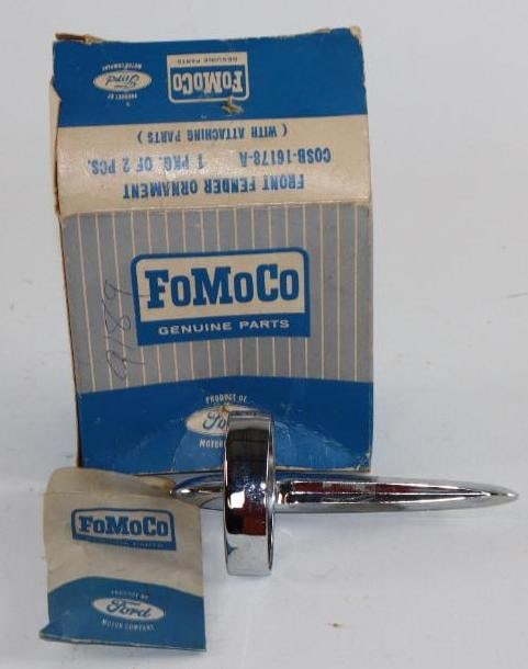 NOS Ford Motor Company Thunderbird Hood Ornament: 4.5" x 2.5" x 4.25"