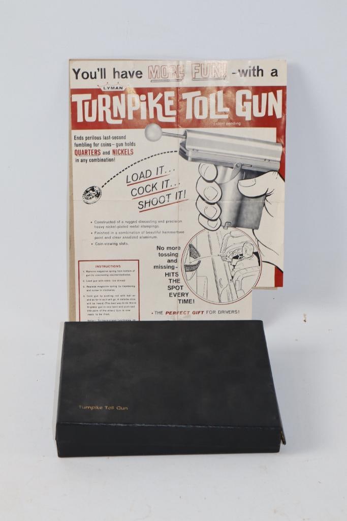 NOS Turnpike Toll Gun w/ Advertising Pamphlet: 8" x 6" x 2"