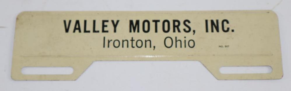 Valley Motors Inc Advertising License Plate Topper: 10" x 2.5"