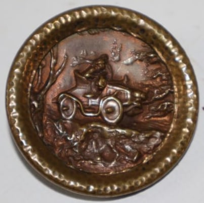 Embossed Button w/ Car Scene (1 of 2)