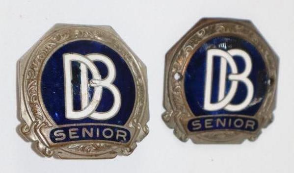 Group of 2 Dodge Brothers Six Senior Radiator Emblem Badges: cloisonne, 2" diameter