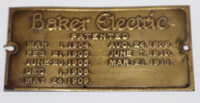 1911 Brass Baker Electric Serial Data Tag (1 of 2)