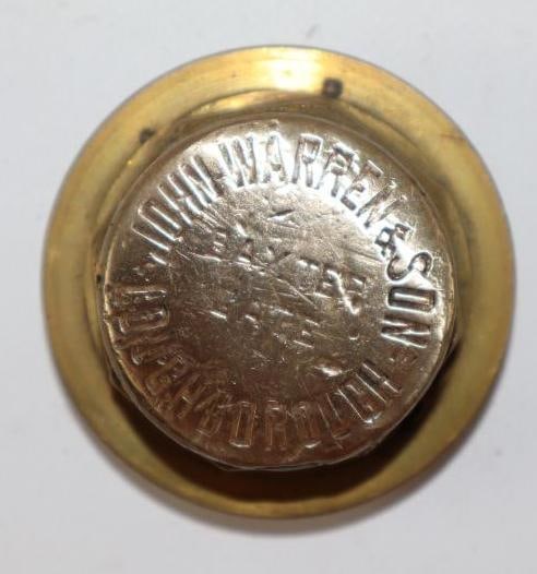 John Warren & Son Baxtergate Brass Automobile Threaded Hubcap (1 of 2)