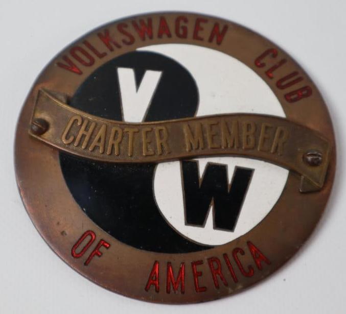 Volkswagen Club of America Charter Member Radiator Emblem Badge (1 of 2)