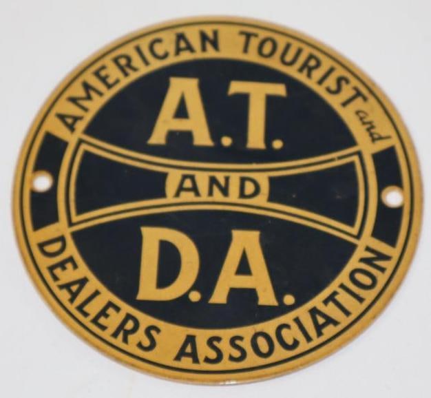 American Tourist and Dealers Association Radiator Emblem Badge: 4" diameter