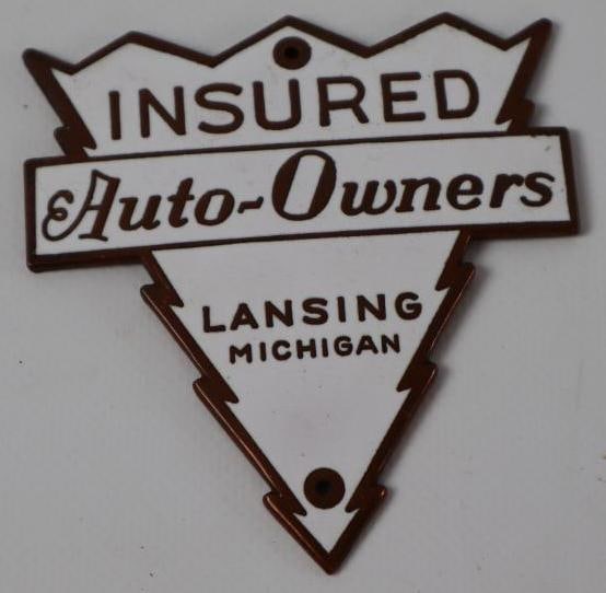 Insured Auto-Owners Lansing Michigan Radiator Emblem Badge (1 of 2)