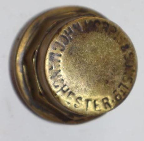 John Morris & Sons Ltd Brass Automobile Threaded Hubcap (1 of 2)