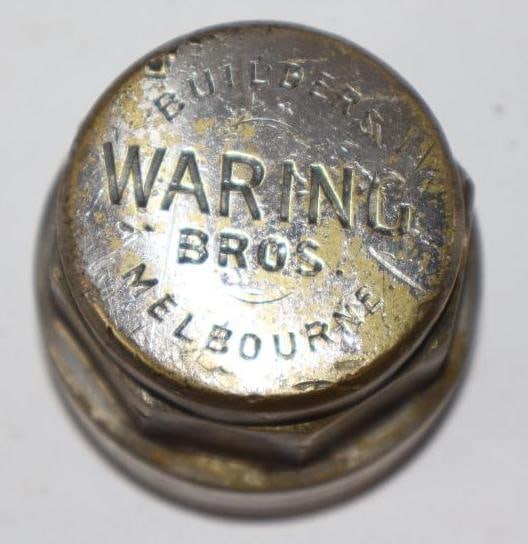 Waring Bros. Builders Brass Automobile Threaded Hubcap (1 of 2)