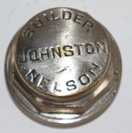 Johnston Builder Brass Automobile Threaded Hubcap: 1.25" diameter