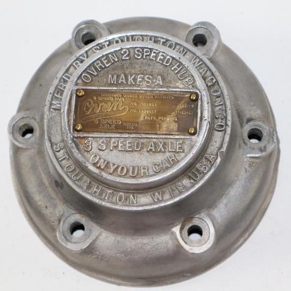 Ovren 2 Speed Hub 3 Speed Axle Automobile Hubcap: serial #3, 5.75" diameter