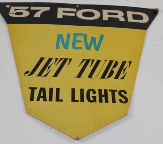 1957 Ford Dealership Advertising Cardstock Sign (1 of 2)