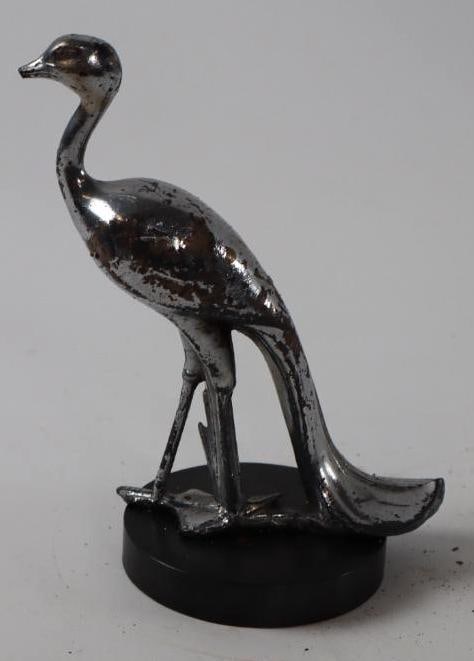 Walking Peacock Bird Radiator Mascot Hood Ornament (1 of 4)