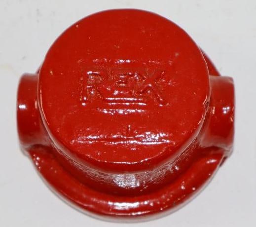 Rex Automobile Hubcap: has been repainted, 1.75" diameter