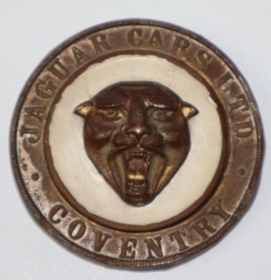 1950's Jaguar Motor Car Co Radiator Emblem Badge (1 of 2)