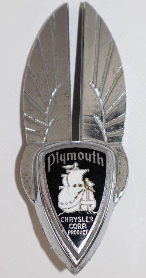 1949 Plymouth Motor Car Co Radiator Emblem Badge (1 of 2)