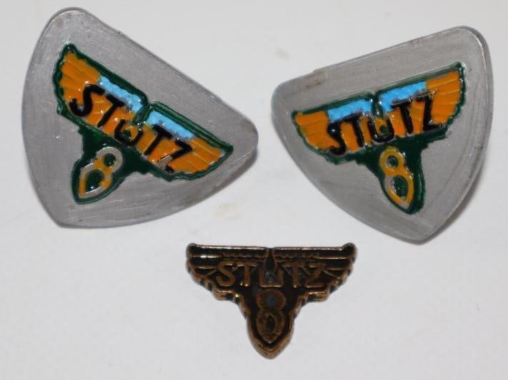 Group of 3 1920's Stutz 8 Emblems (1 of 2)