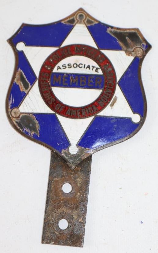 Police and Sheriffs Association of America Member License Plate Topper: cloisonne, 3.5" x 5.75"