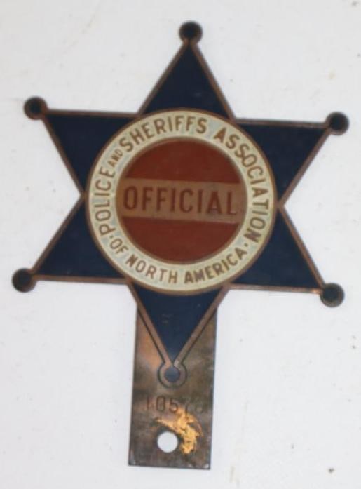 Police and Sheriffs Association of North America Official License Plate Topper: 4.25" x 5.75"