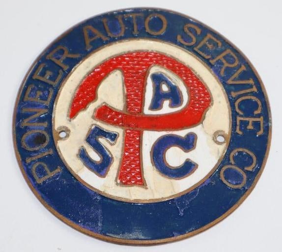 Pioneer Auto Service Co Radiator Emblem Badge (1 of 2)