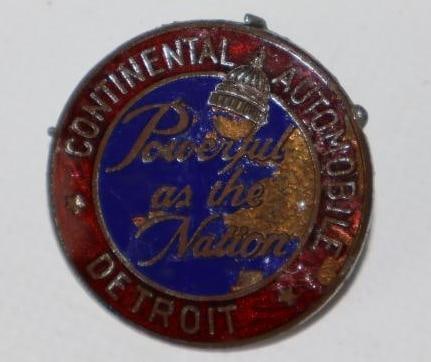 1933 Continental Motor Car Co Radiator Emblem Badge (1 of 2)