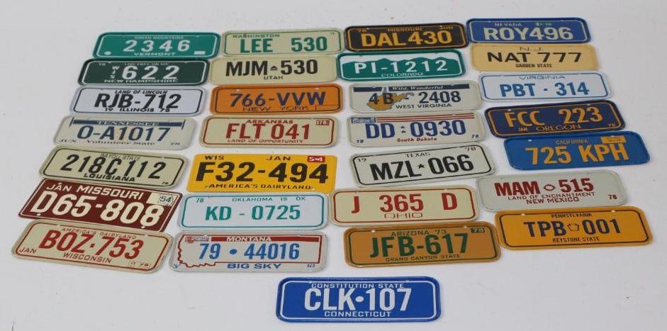 Group of 29 Wheaties Bike Size License Plates (1 of 5)