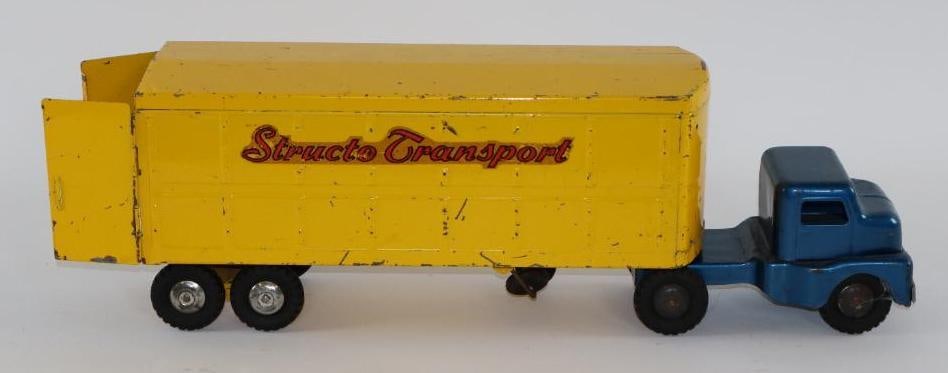 1940's-1950's Structo Pressed Steel Transport Semi Truck (1 of 4)
