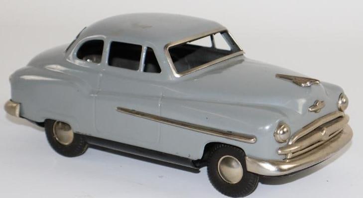 1950's Gray Coupe Friction Tin Toy Car from Japan (1 of 3)