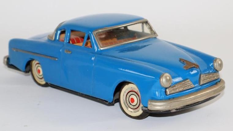 1940's-1950's Blue Coupe Friction Tin Toy Car from Japan (1 of 3)
