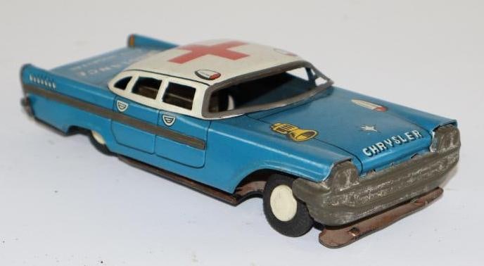 1950's Chrysler Sedan Ambulance City Hospital Friction Litho Tin Toy Car from Japan (1 of 3)