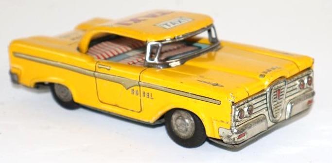 1950's Ford Edsel Yellowcab Friction Litho Tin Toy Car from Japan (1 of 3)
