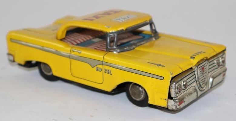 1950's Ford Edsel Yellowcab Friction Litho Tin Toy Car from Japan (1 of 3)