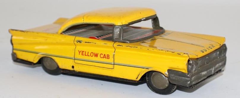 1950's Buick Yellowcab Coupe Friction Litho Tin Toy Car from Japan (1 of 3)