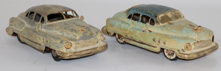 Pair of Momoya Electromobile Tin Toy Cars from Japan (1 of 3)