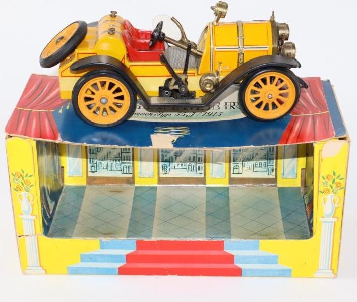 1913 Shuco Mercer Typ 35J Friction Tin Toy Car w/ Box: 9"