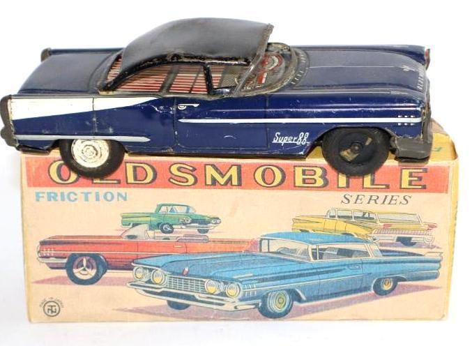 1950's Nomura Oldsmobile Super 88 Friction Tin Toy Car w/ Box (1 of 3)