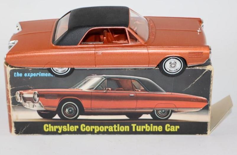 1960's The Chrysler Corporation Turbine Car 1/25 Scale Model Tin Toy Car w/ Box (1 of 3)
