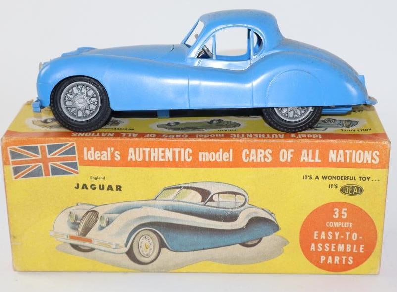 1960's Jaguar XK120 Plastic Coupe by Ideal Toy Car w/ Box (1 of 3)
