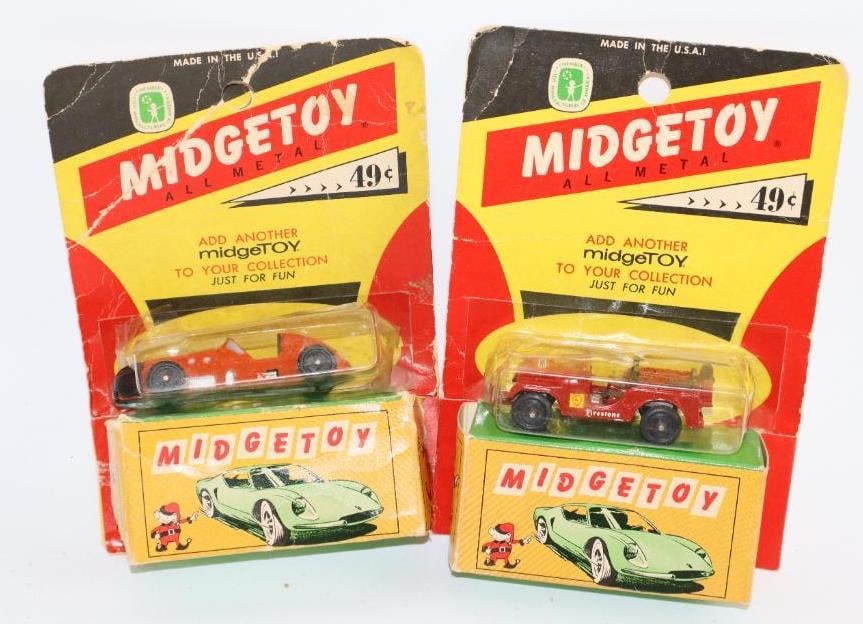 Group of 2 Midget Toy Cars in Original Blister Packs (1 of 2)
