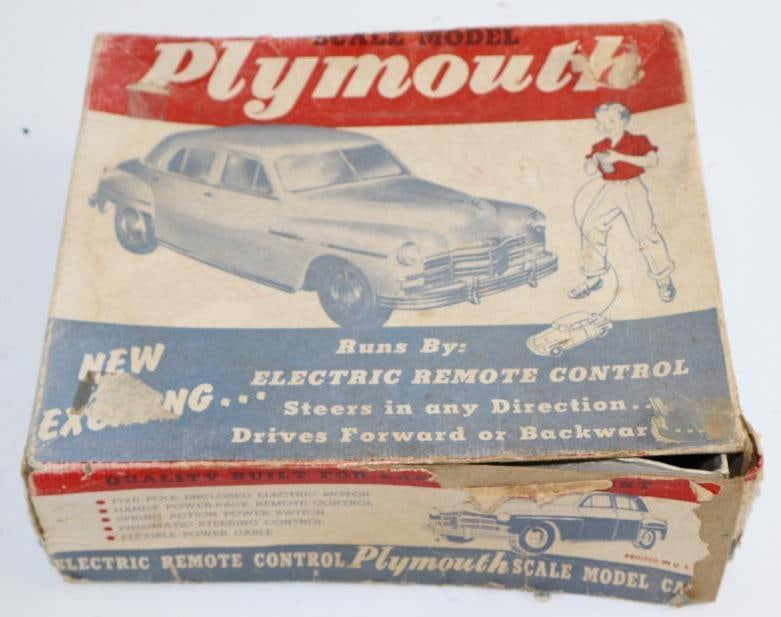 1940's Plymouth Scale Model Car w/ Remote Control in Original Box (1 of 3)