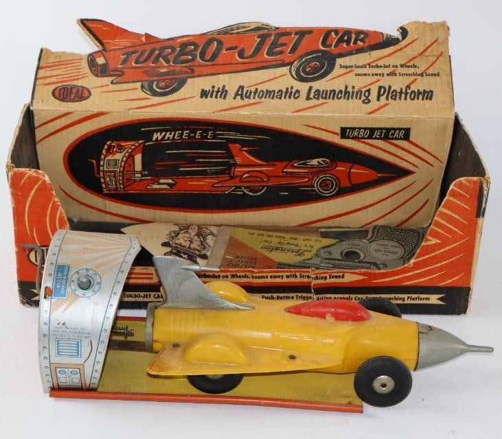 1960's Turbo Jet Car w/ Automatic Launching Platform in Original Box by Ideal (1 of 3)