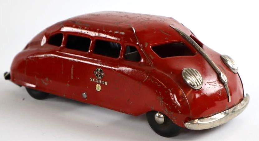 1930's-1940's Buddy L Scarab Wind Up Toy Car (1 of 3)