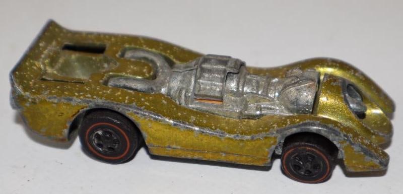 1970's Hot Wheel Redline Light Gold Jet Die Cast Cars: 3"