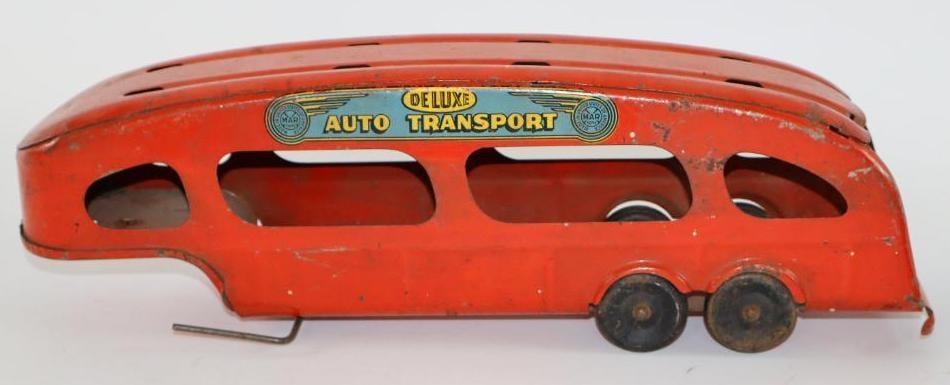 1930's Marx Deluxe Auto Transport Trailer (1 of 3)